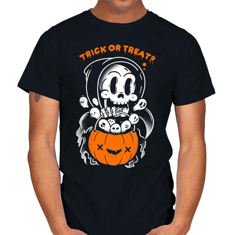 Death's Trick or Treat - Anytime - Mens T-Shirts RIPT Apparel Small / Black