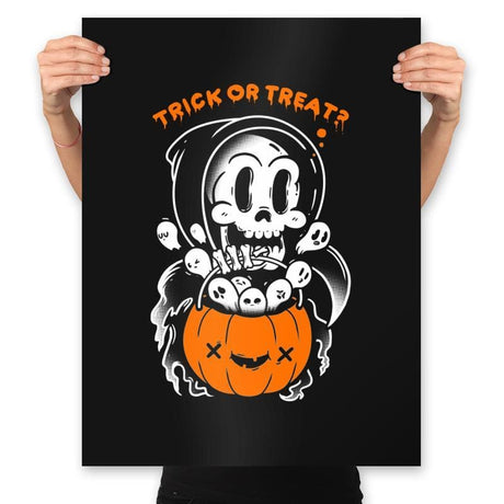 Death's Trick or Treat - Anytime - Prints Posters RIPT Apparel 18x24 / Black