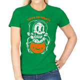 Death's Trick or Treat - Anytime - Womens T-Shirts RIPT Apparel Small / Irish Green