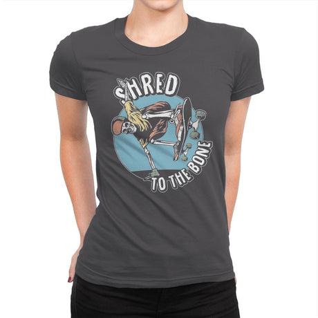 Death Shred Skateboarding - Womens Premium T-Shirts RIPT Apparel Small / Heavy Metal