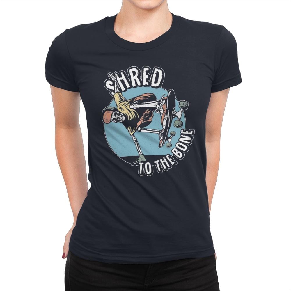 Death Shred Skateboarding - Womens Premium T-Shirts RIPT Apparel Small / Midnight Navy