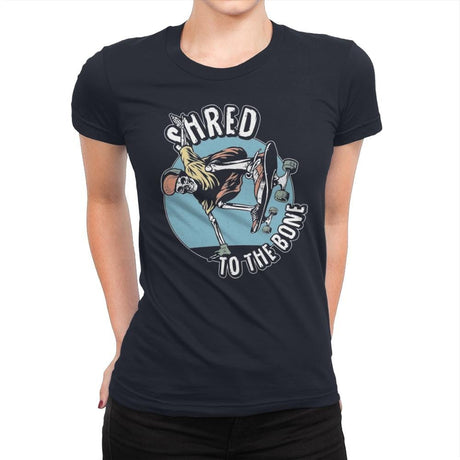 Death Shred Skateboarding - Womens Premium T-Shirts RIPT Apparel Small / Midnight Navy