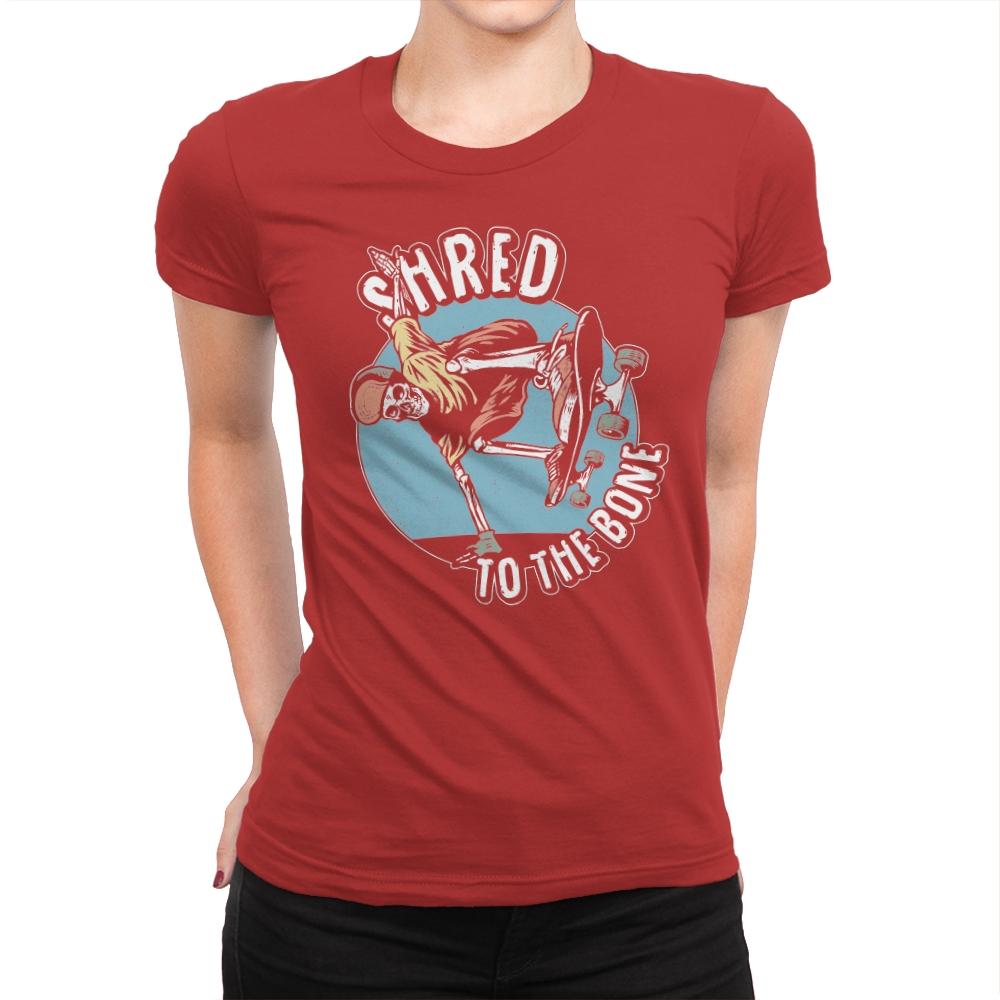 Death Shred Skateboarding - Womens Premium T-Shirts RIPT Apparel Small / Red