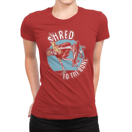 Death Shred Skateboarding - Womens Premium T-Shirts RIPT Apparel Small / Red