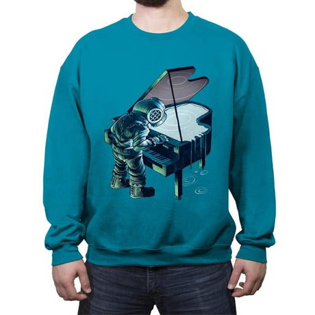 Deepest Music - Crew Neck Sweatshirt Crew Neck Sweatshirt RIPT Apparel Small / Antique Sapphire