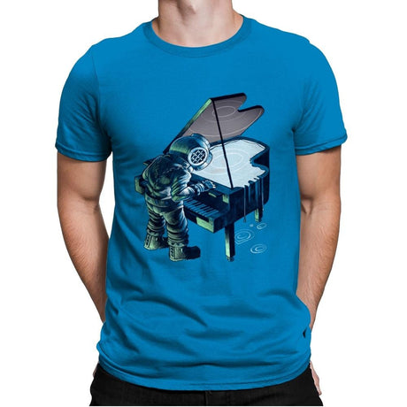 Deepest Music - Mens Premium T-Shirts RIPT Apparel Small / Turqouise