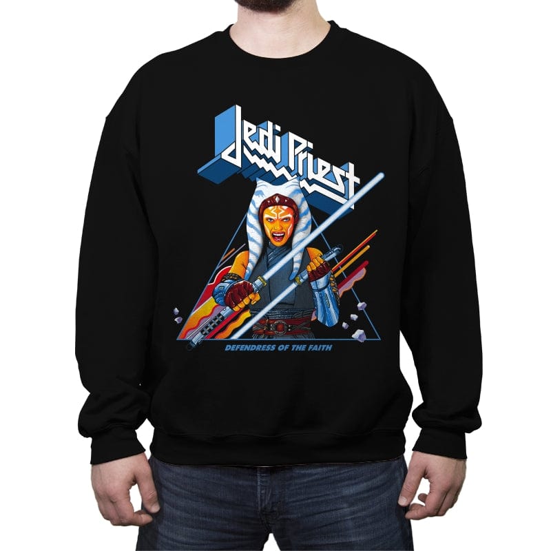 Defendress of the Faith - Crew Neck Sweatshirt Crew Neck Sweatshirt RIPT Apparel Small / Black