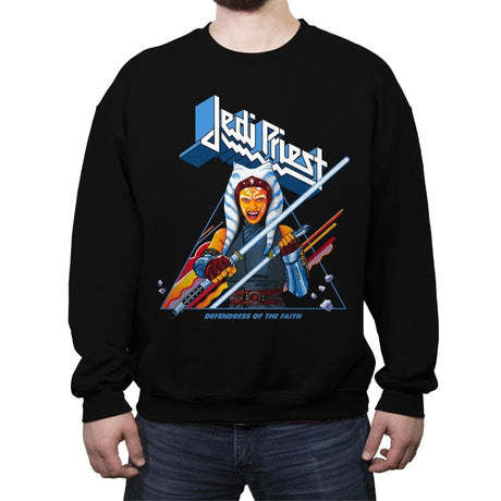 Defendress of the Faith - Crew Neck Sweatshirt Crew Neck Sweatshirt RIPT Apparel Small / Black