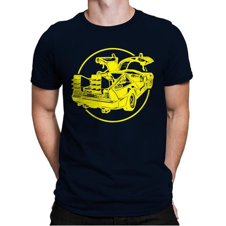 DeLorean - Mens Premium T-Shirts RIPT Apparel Small / Midnight Navy