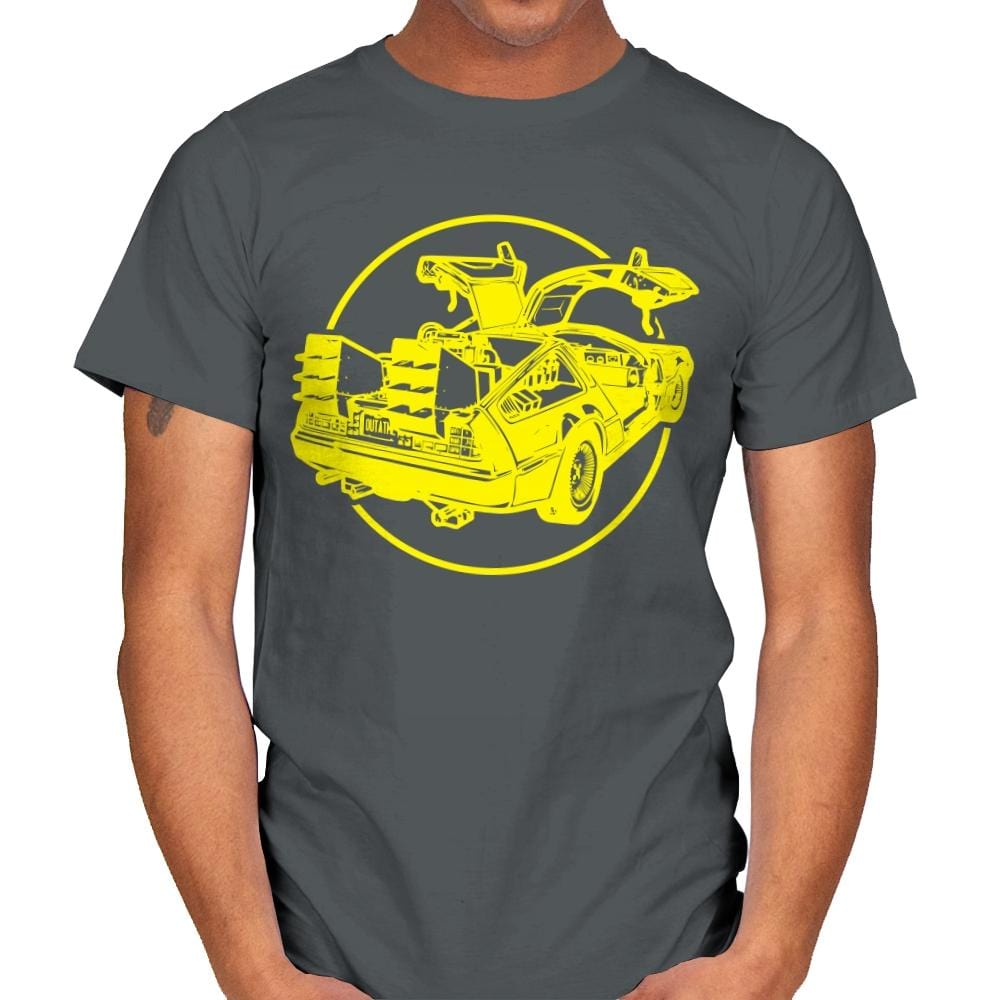 DeLorean - Mens T-Shirts RIPT Apparel Small / Charcoal