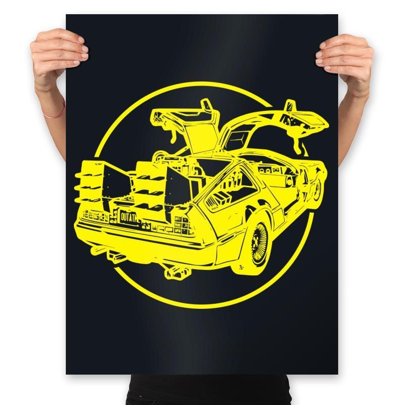 DeLorean - Prints Posters RIPT Apparel 18x24 / Black