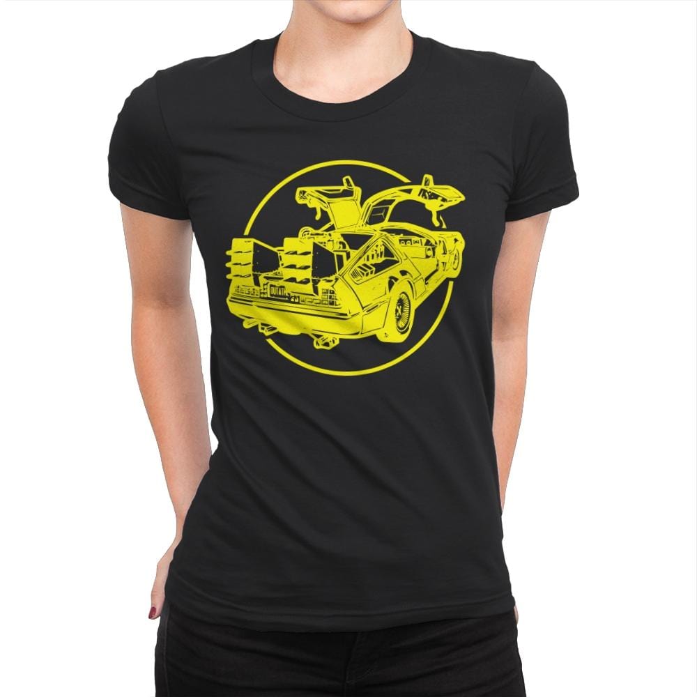 DeLorean - Womens Premium T-Shirts RIPT Apparel Small / Black