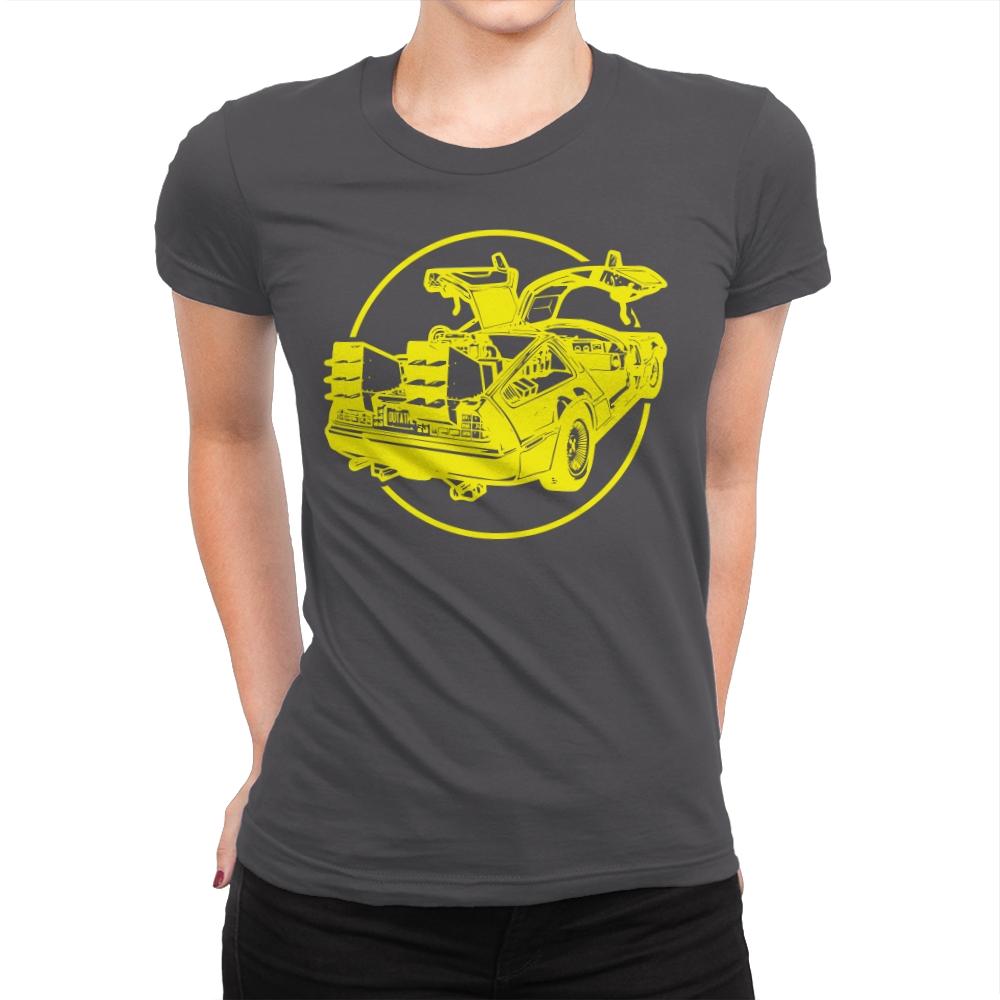 DeLorean - Womens Premium T-Shirts RIPT Apparel Small / Heavy Metal