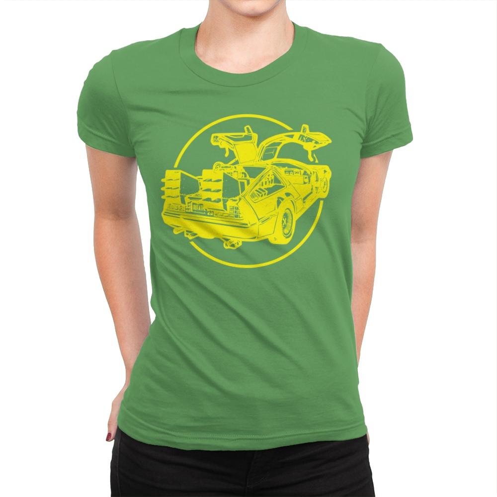 DeLorean - Womens Premium T-Shirts RIPT Apparel Small / Kelly