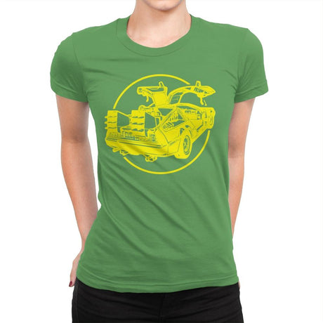 DeLorean - Womens Premium T-Shirts RIPT Apparel Small / Kelly
