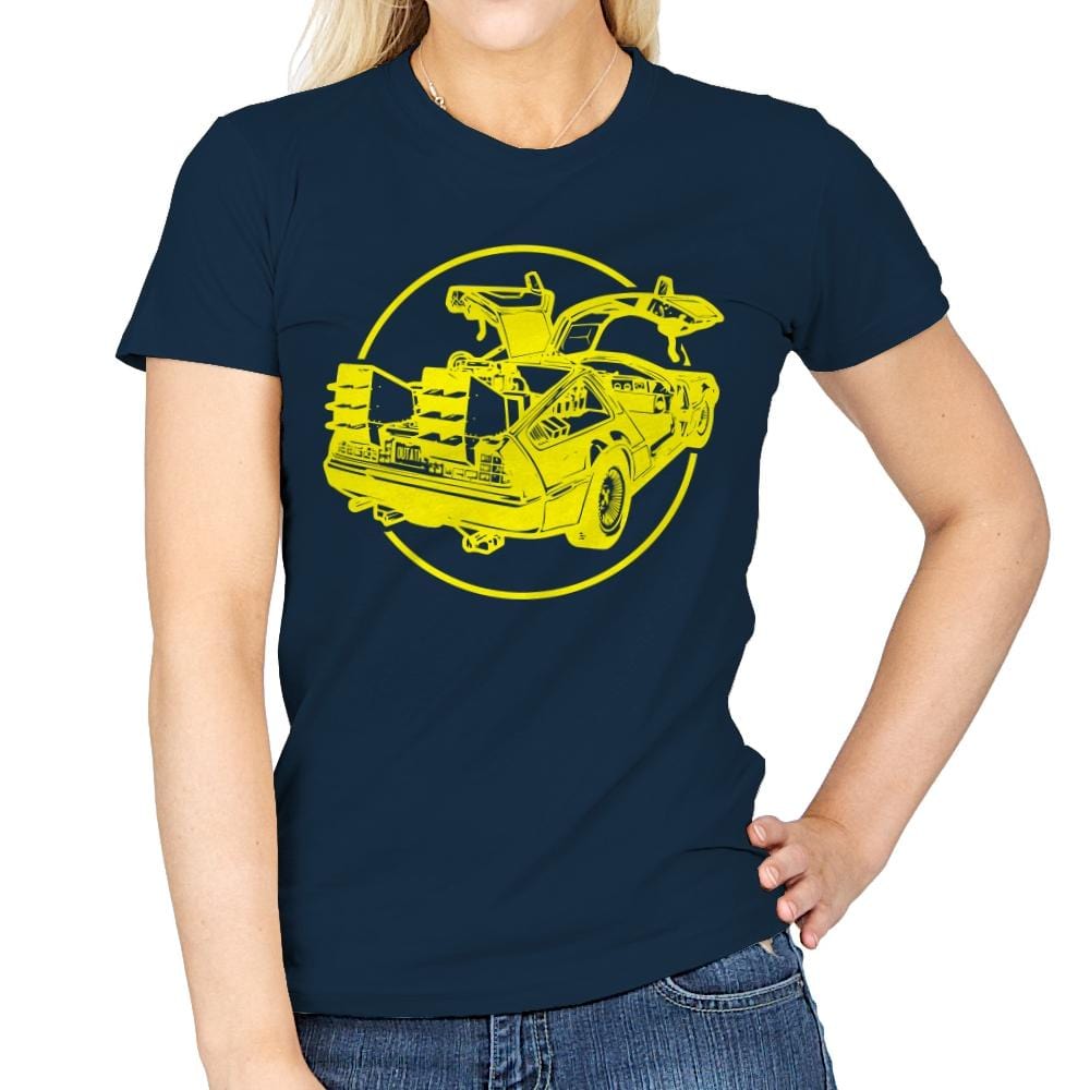 DeLorean - Womens T-Shirts RIPT Apparel Small / Navy