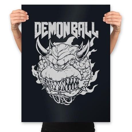 Demon Ball - Prints Posters RIPT Apparel 18x24 / Black
