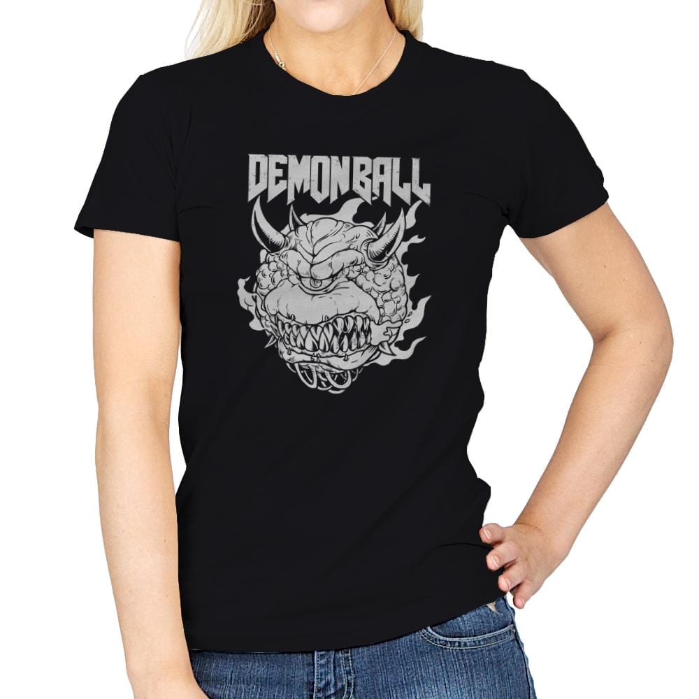 Demon Ball - Womens T-Shirts RIPT Apparel Small / Black