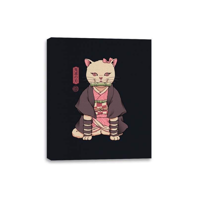 Demon Cat Girl - Canvas Wraps Canvas Wraps RIPT Apparel 8x10 / Black