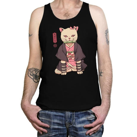 Demon Cat Girl - Tanktop Tanktop RIPT Apparel X-Small / Black