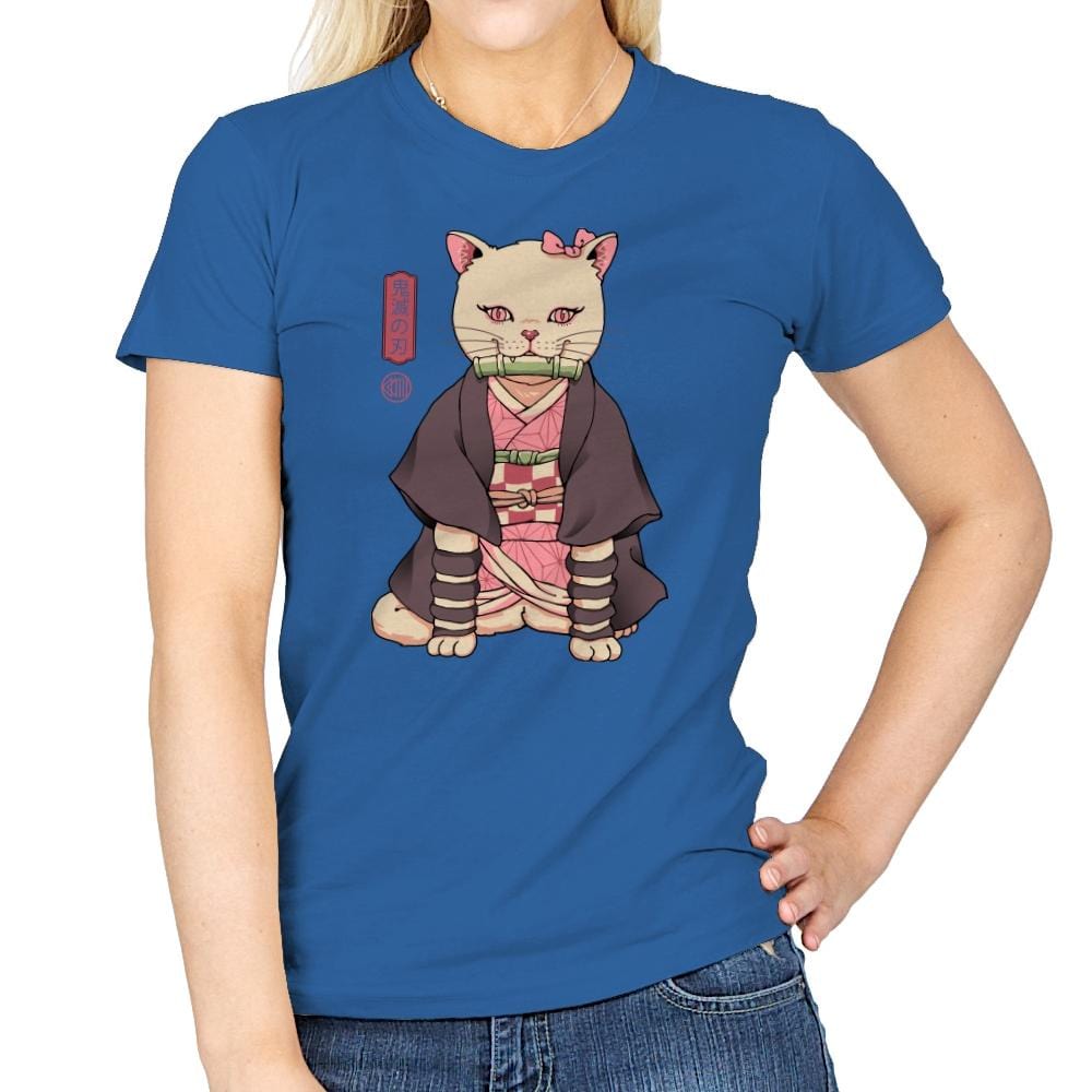 Demon Cat Girl - Womens T-Shirts RIPT Apparel Small / Royal