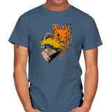 Demon Fox - Graffitees - Mens T-Shirts RIPT Apparel Small / Indigo Blue