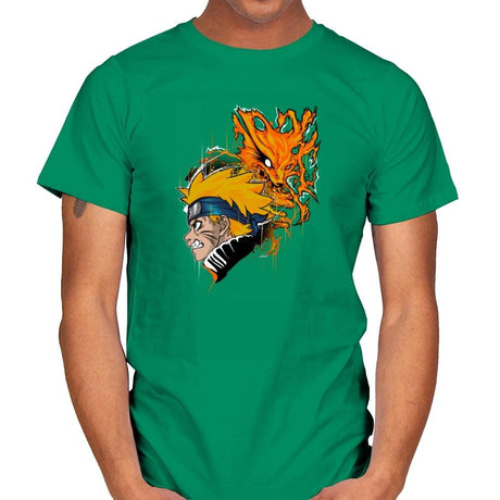 Demon Fox - Graffitees - Mens T-Shirts RIPT Apparel Small / Kelly Green