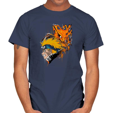 Demon Fox - Graffitees - Mens T-Shirts RIPT Apparel Small / Navy