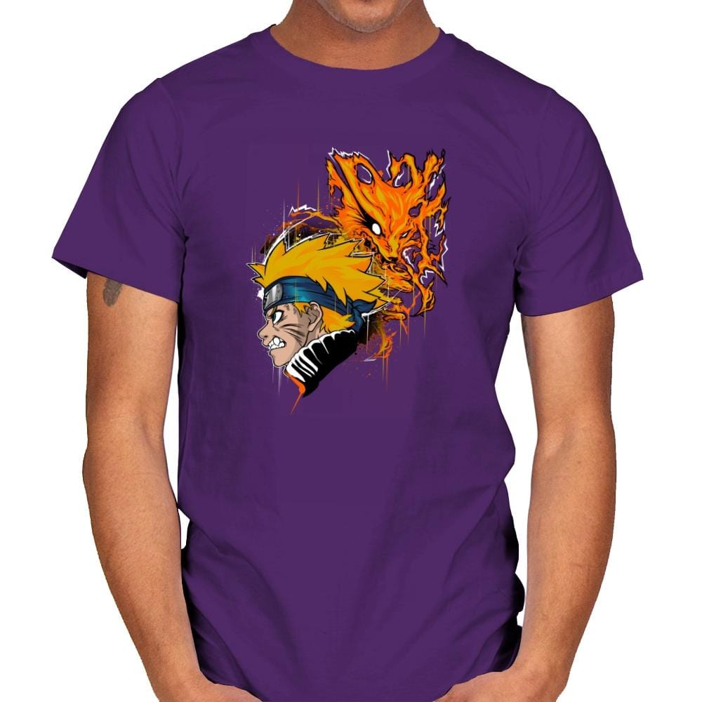 Demon Fox - Graffitees - Mens T-Shirts RIPT Apparel Small / Purple