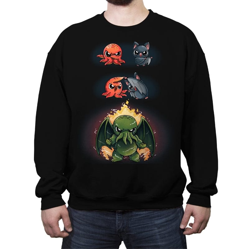 Demon Fusion - Crew Neck Sweatshirt Crew Neck Sweatshirt RIPT Apparel Small / Black