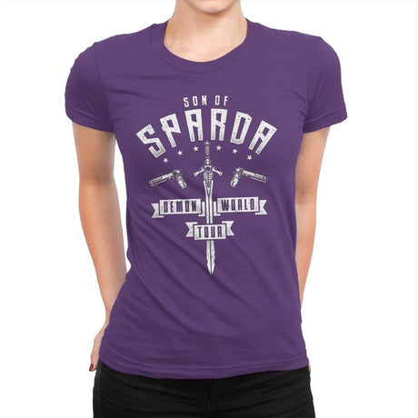 Demon World Tour - Womens Premium T-Shirts RIPT Apparel Small / Purple Rush