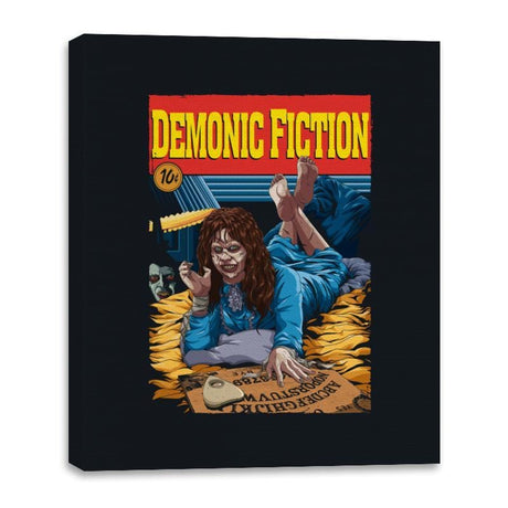 Demonic Fiction - Canvas Wraps Canvas Wraps RIPT Apparel 16x20 / Black
