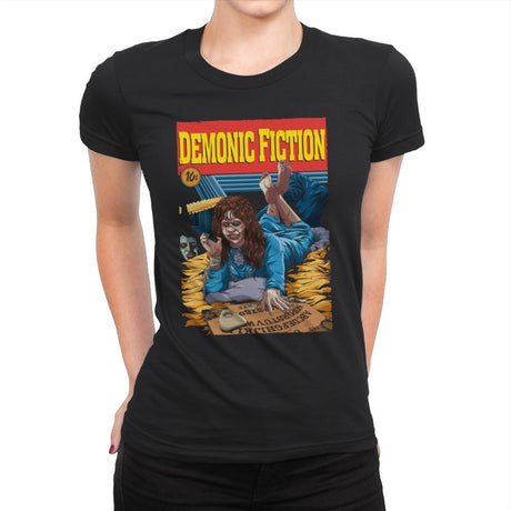 Demonic Fiction - Womens Premium T-Shirts RIPT Apparel Small / Black