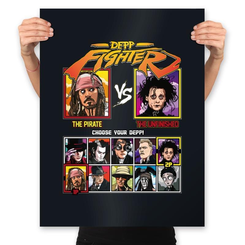 Depp Fighter - Prints Posters RIPT Apparel 18x24 / Black