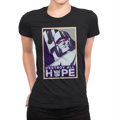 Destroy All Hope - Womens Premium T-Shirts RIPT Apparel Small / Black