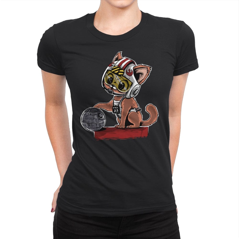 Destroying the Death Star - Womens Premium T-Shirts RIPT Apparel Small / Black