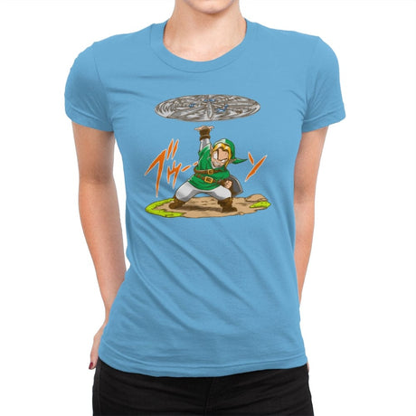Destructo Sword - Womens Premium T-Shirts RIPT Apparel Small / Turquoise