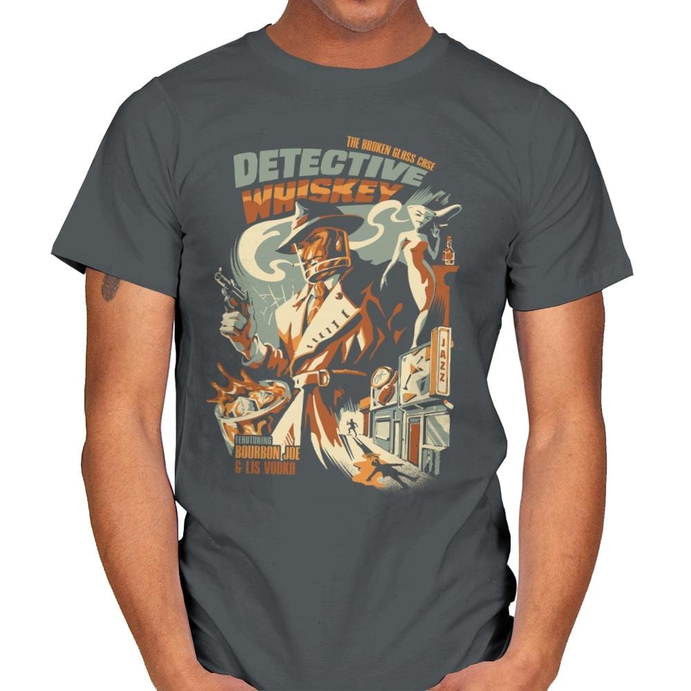 Detective Whiskey - Mens T-Shirts RIPT Apparel Small / Charcoal
