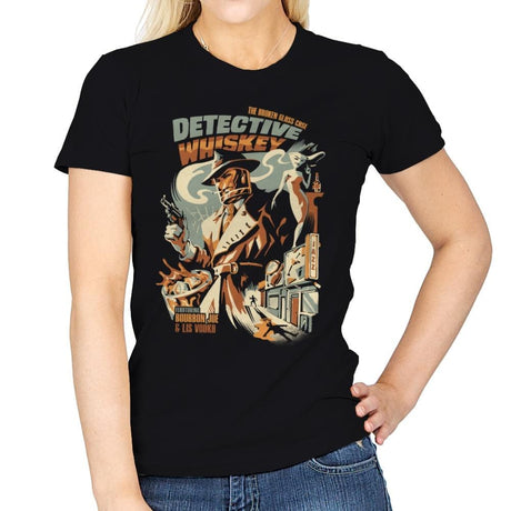 Detective Whiskey - Womens T-Shirts RIPT Apparel Small / Black