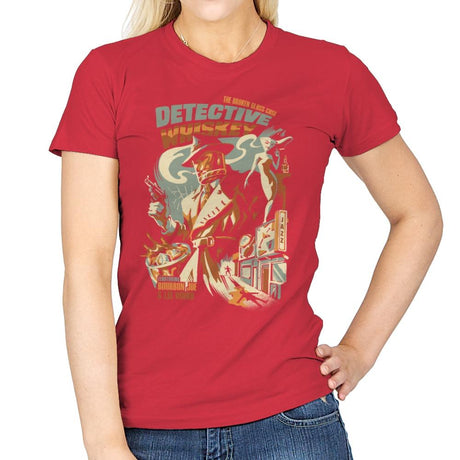 Detective Whiskey - Womens T-Shirts RIPT Apparel Small / Red