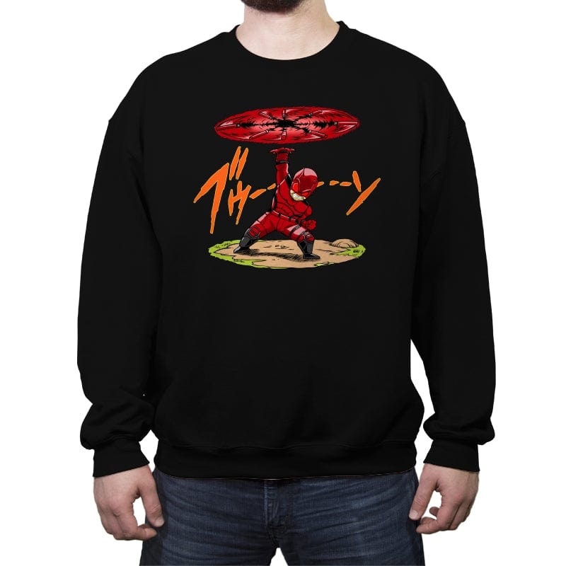Devil Disc - Crew Neck Sweatshirt Crew Neck Sweatshirt RIPT Apparel Small / Black