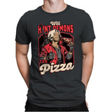 Devil Hunter Game Pizza - Mens Premium T-Shirts RIPT Apparel Small / Heavy Metal
