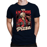 Devil Hunter Game Pizza - Mens Premium T-Shirts RIPT Apparel Small / Midnight Navy