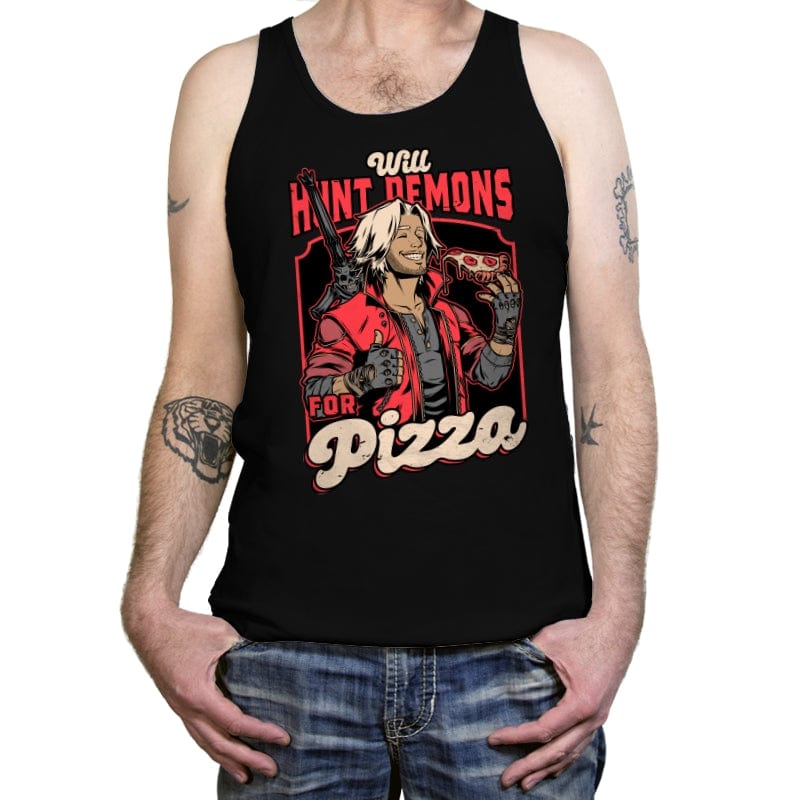Devil Hunter Game Pizza - Tanktop Tanktop RIPT Apparel X-Small / Black