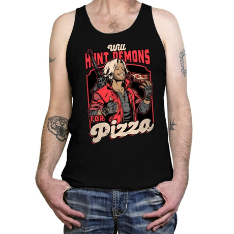 Devil Hunter Game Pizza - Tanktop Tanktop RIPT Apparel X-Small / Black