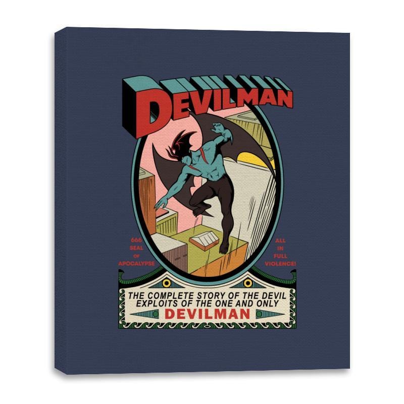 Devilman - Canvas Wraps Canvas Wraps RIPT Apparel 16x20 / Navy