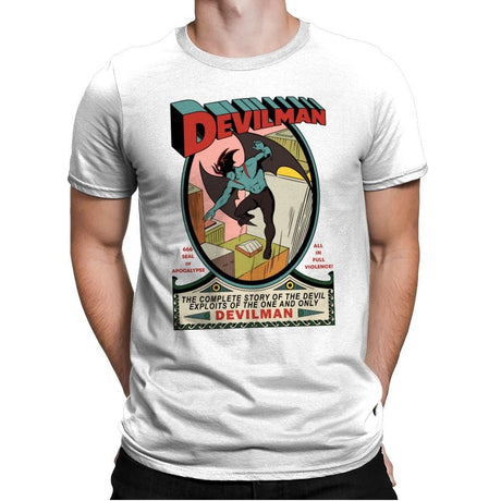 Devilman - Mens Premium T-Shirts RIPT Apparel Small / White