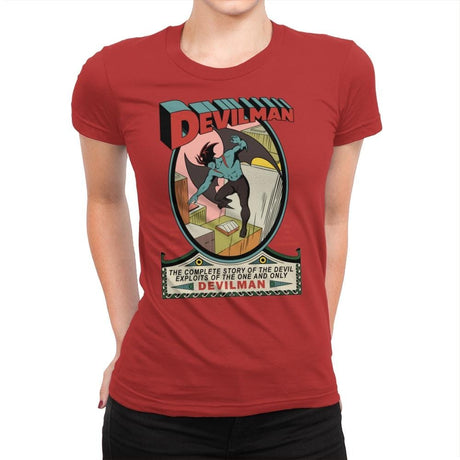 Devilman - Womens Premium T-Shirts RIPT Apparel Small / Red