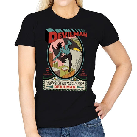 Devilman - Womens T-Shirts RIPT Apparel Small / Black