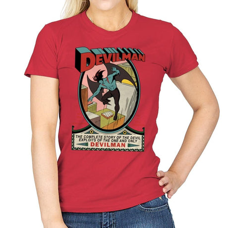 Devilman - Womens T-Shirts RIPT Apparel Small / Red